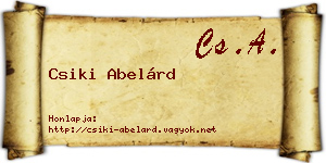 Csiki Abelárd névjegykártya